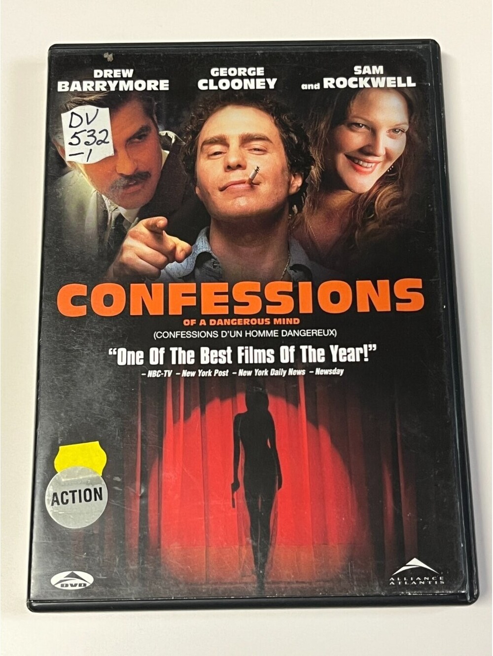Confessions of a Dangerous Mind DVD Sam Rockwell Comedy George Clooney